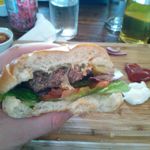 Buffalo mozzarella burger
